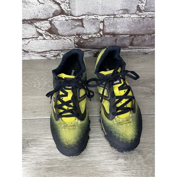 Reebok H20Drain DuraGrip FitFrame Black Neon Yellow Running Shoes Women 7.5US/38 - Picture 16 of 16